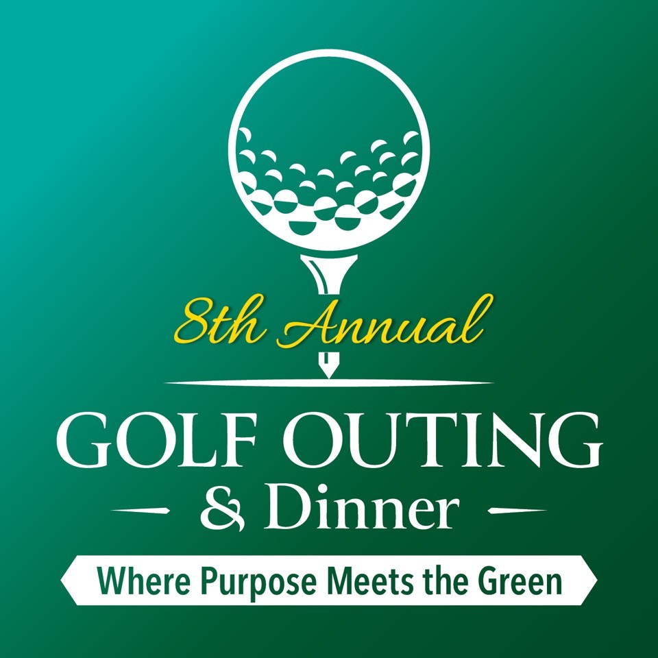 8th Annual Golf Outing and Dinner event logo.
